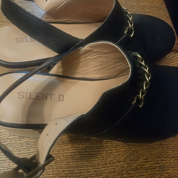 Silent D x Anthropologie Georgia Slingback Clogs Sz 38 us 7.5-8 Black - Picture 9 of 10